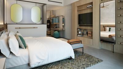 Modern, minimalist rooms at Siro Boka Place, Montenegro. Courtesy Kerzner