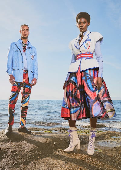 Designer Stella Jean is collaborating with Haitian artist Philippe Dodard for Team Haiti's Olympics uniforms. AP