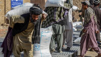Aid agencies estimate that more than 24 million Afghans - 60 per cent of the population, including 10 million children - are facing acute food insecurity in the deteriorating humanitarian crisis. Javed Tanveer/AFP