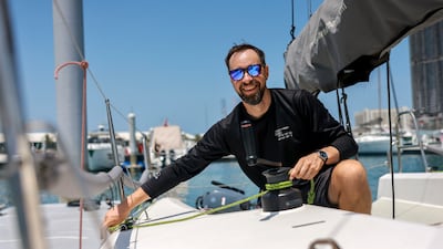 Yury Troshin is the general manager, as well as being a qualified, professional sailing instructor, at Wind Rises Sailing Experience in Dubai. Victor Besa / The National