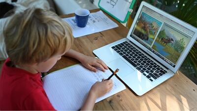 Many families are having to homeschool their children as students around the world are asked to stay home in an attempt to curb the spread of Covid-19. EPA