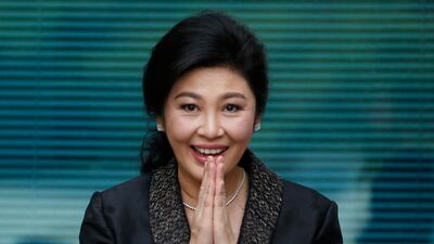 Thailand's former Prime Minister Yingluck Shinawatra arriving at the Supreme Court In Bangkok to make her final statements in a trial on a charge of criminal negligence. She disappeared before the verdict on August 25. On September. 27, 2017, she was sentenced in absentia to five years in prison. Sakchai Lalit / AP