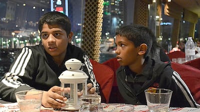 Abhimanyu Sadasivan, 16, left, who committed suicide in the middle of his exams, with his younger brother Ekalavyan, 13. Courtesy Sadasivan family