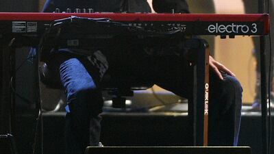 Inductee Bryan Ferry, of Roxy Music, performs. AP