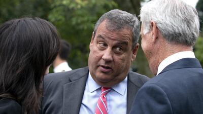 Chris Christie, former Governor of New Jersey, center, speaks with attendees following the announcement of US President Donald Trump's nominee for associate justice of the Supreme Court. Bloomberg
