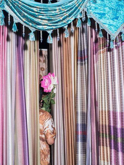 An archival print of Farah Al Qasimi's Curtain Shop. Photo: The Third Line