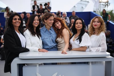 Director Laila Marrakchi and cast members of La Mas Dulce, which premiered in the Cannes Un Certain Regard section. Reuters