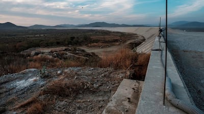 A part of the Grand Ethiopian Renaissance Dam near Guba in Ethiopia. The dam is about 70 per cent complete. AFP