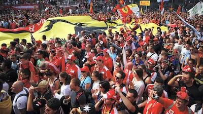 Fans invade the track in 2013 . Getty