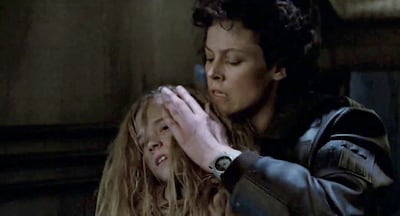 Sigourney Weaver and Carrie Henn in 1986's Aliens. Photo: Brandywine Productions