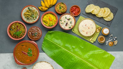 Onam sadhya is traditionally eaten with the right hand. Adobe