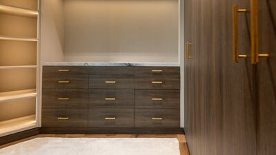 The walk-in wardrobe