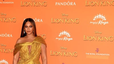 Beyonce at the European Premiere of Disney's 'The Lion King' on July 14, 2019 in London, England. Getty Images