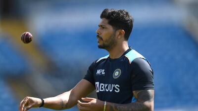 Pacer Umesh Yadav during India's training session at the Headingley Stadium in Leeds. Getty