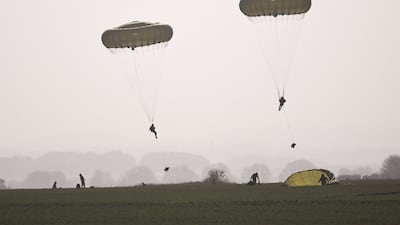 British paratroopers on exercise. Gen Sir Richard Barrons has warned the UK armed forces are in dire need of a vast increase in spending, or they will be left behind. Getty Images