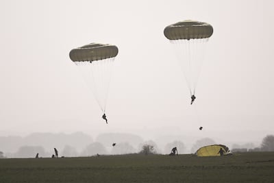 British paratroopers on Salisbury Plain. Getty