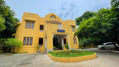 The entrance to Visalam, a Chettiar mansion now a hotel in Kanadugathan, India. Veidehi Gite for The National