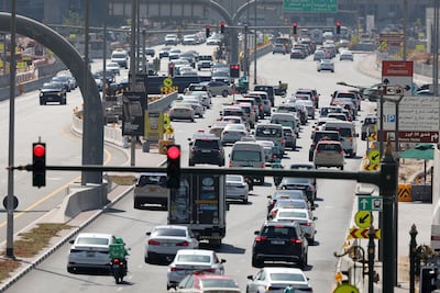 A driver in Dubai is accused of ignoring a stop light and causing a crash while under the influence of alcohol. Chris Whiteoak / The National