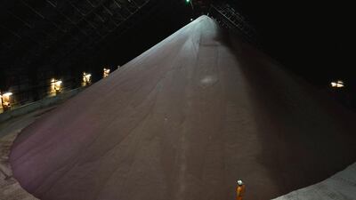 Around 60,000 tonnes of potash can be stored at the main storage silo at Tees Docks prior to shipping to the end user. Ian Forsyth / Getty Images