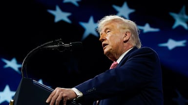 US President Donald Trump delivers remarks at the Future Investment Initiative (FII) Institute's summit at the Faena Forum in Miami Beach, Florida. Reuters