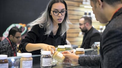 Products on display at the Gulfood exhibition. Reem Mohammed/The National