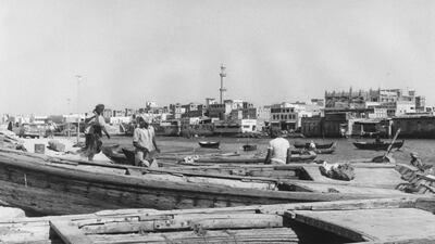 Dubai Creek in the 1960s, when traditional dhows still plied routes to Africa and India. Chris Ware / Keystone Features / Hulton Archive / Getty Images