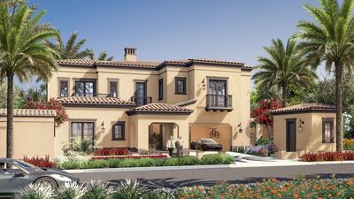 A rendering of a six-bedroom villa in phase one at Bloom Living.