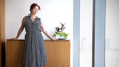 You will know that Fiona Robertson is working on a big contract when Led Zeppelin is on. Mona Al Marzooqi / The National