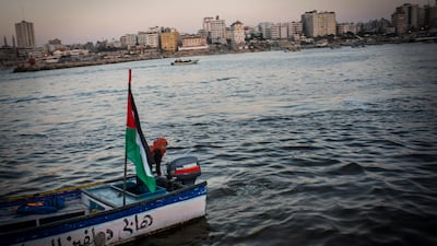 Madleen Koolab takes Gazan's out for rides on Thursday nights, a popular night for families. Madleen owns the boat and uses it to fish during the week.