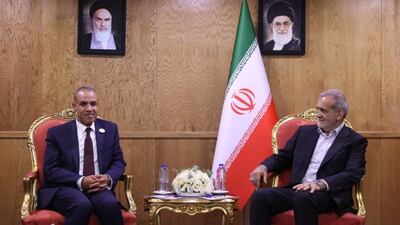 Iran's new president, Masoud Pezeshkian, during a Tehran meeting with Egyptian Foreign Minister Badr Abdelatty. The two sides vowed to continue a raprochment after decades of strained relations. Photo Credits: The Iranian Presidency.