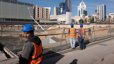 A construction site in Riyadh's Al Olaya district. Bloomberg