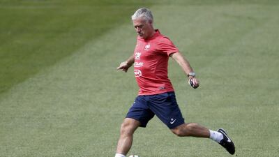 Didier Deschamps is pumped up ahead of the quarter-finals. Charles Platiau / Reuters