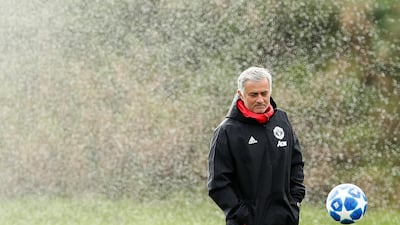 Mourinho during training. Action Images via Reuters