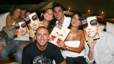 Hard times: revellers at the relaunch betray few hints of pessimism, to say the least.