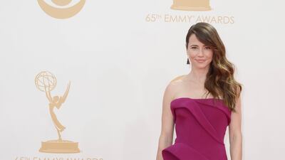 Linda Cardellini wears Donna Karan to the 2013 Primetime Emmy Awards. EPA