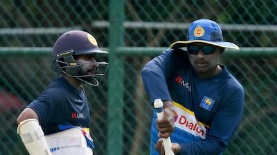 Former Sri Lanka batsman Avishka Gunawardene, right, has been cleared of corruption charges. AFP