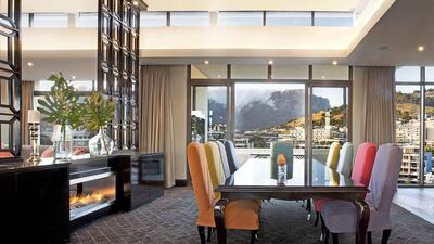 The Cape Town apartment, the most expensive residential real estate ever sold in Africa, offers views of both the Table Mountain National Park and Robben Island. Courtesy Lightfoot