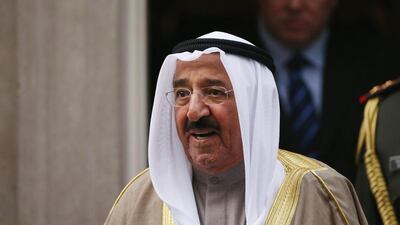 : His Highness the Amir Sheikh Sabah Al-Ahmad Al-Jaber Al-Sabah of Kuwait leaves Number 10 Downing Street after meeting with British Prime Minister David Cameron on November 28, 2012 in London, England. Photo by Oli Scarff/Getty Images