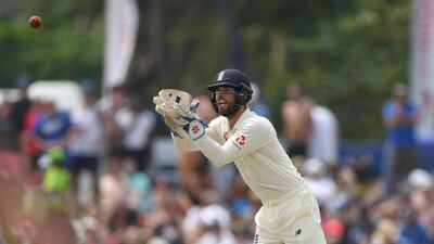 Ben Foakes in action on his England debut. Getty Images