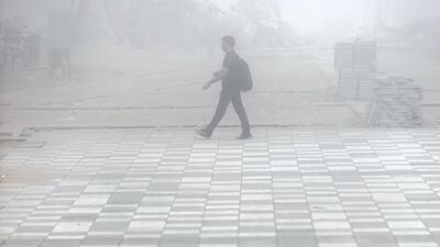 Dubai, United Arab Emirates - September 27th, 2017: Standalone. Fog pics in Dubai. Wednesday, September 27th, 2017 at Barsha Heights, Dubai.