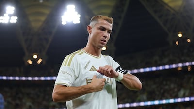 Cristiano Ronaldo of Al Nassr failed to make an impact as Al Nassr lost at Al Ittihad. Getty Images