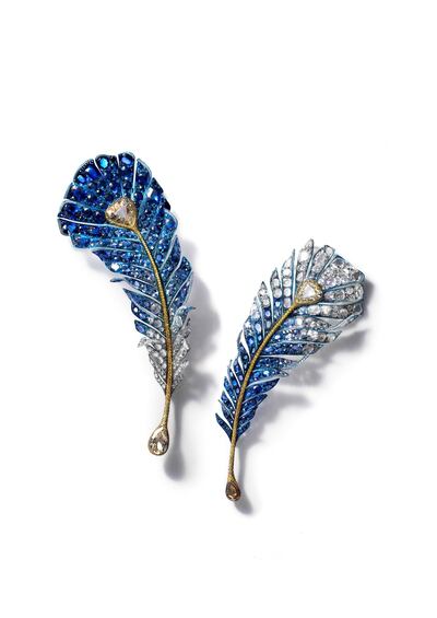 Royal Feather brooches by Cindy Chao