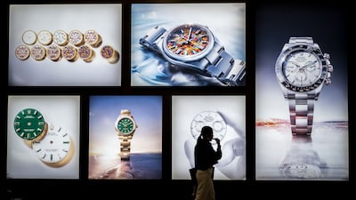 Swiss luxury watchmaker Rolex commands high interest at the Watches and Wonders fair in Geneva. AFP