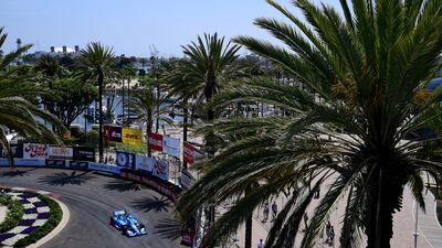 Chip Ganassi Racing Indycar driver Álex Palou of Spain takes a curve during the Grand Prix of Long Beach in Southern California. Reuters