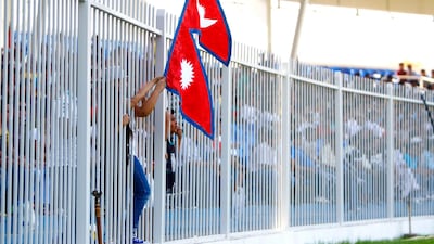 Nepal fans show their support during the ACC Trophy Final in 2012. Jake Badger/The National