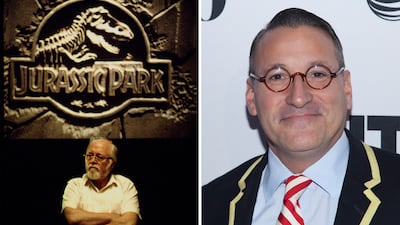 The Jurassic Park logo, above, was created by Chip Kidd, right. Getty Images