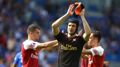 Arsenal's Czech goalkeeper Petr Cech has a stellar record in the Premier League. AFP