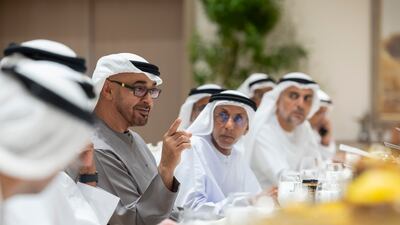 He was joined by Sheikh Mansour bin Zayed, Vice President, Deputy Prime Minister and Minister of the Presidential Court
