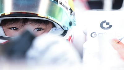 Yuki Tsunoda ahead of first practice at the Japanese Grand Prix following his promotion to Red Bull. Getty Images