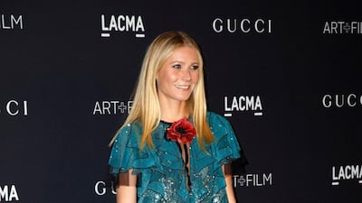 Gwyneth Paltrow, in Gucci, arrives for the Los Angeles County Museum of Art Art + Film Gala in Los Angeles, California, on November 7, 2015. EPA